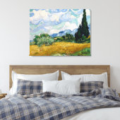 Van Gogh Wheat Field met Cypresses Canvas Afdruk (Insitu (Slaapkamer))