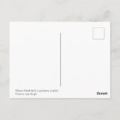 Van Gogh Wheat Field met Cypresses. Impressionisme Briefkaart (Achterkant)