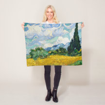 Van Gogh Wheat Field met Cypresses. Impressionisme