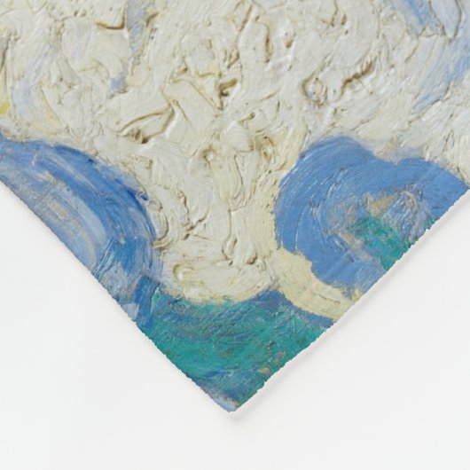 Van Gogh Wheat Field met Cypresses. Impressionisme Fleece Deken (Hoek)