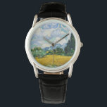 Van Gogh Wheat Field met Cypresses. Impressionisme Horloge<br><div class="desc">Van Gogh "Wheat Field with Cypresses" horloge.</div>