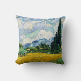 Van Gogh Wheat Field met Cypresses. Impressionisme Kussen