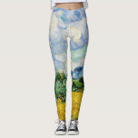 Van Gogh Wheat Field met Cypresses. Impressionisme Leggings<br><div class="desc">Van Gogh "Tarweveld met cipressen" leggings.</div>