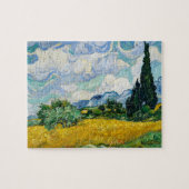 Van Gogh Wheat Field met Cypresses. Impressionisme Legpuzzel (Horizontaal)