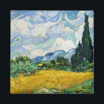 Van Gogh Wheat Field met Cypresses. Impressionisme Magneet<br><div class="desc">Van Gogh "Wheat Field with Cypresses" magneet.</div>