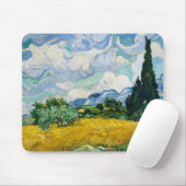 Van Gogh Wheat Field met Cypresses. Impressionisme Muismat (Met muis)