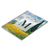 Van Gogh Wheat Field met Cypresses. Impressionisme Notitieboek (Linkerzijde)