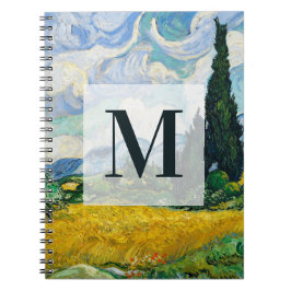 Van Gogh Wheat Field met Cypresses. Impressionisme Notitieboek
