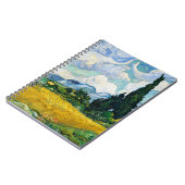 Van Gogh Wheat Field met Cypresses. Impressionisme Notitieboek (Linkerzijde)