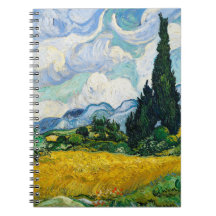 Van Gogh Wheat Field met Cypresses. Impressionisme