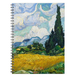 Van Gogh Wheat Field met Cypresses. Impressionisme Notitieboek