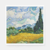 Van Gogh Wheat Field met Cypresses. Impressionisme Servet (Voorkant)