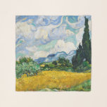 Van Gogh Wheat Field met Cypresses. Impressionisme Sjaal<br><div class="desc">Van Gogh "Wheat Field with Cypresses" scarf.</div>