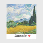 Van Gogh Wheat Field met Cypresses. Impressionisme Sticker (Vel)