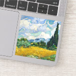 Van Gogh Wheat Field met Cypresses. Impressionisme Sticker<br><div class="desc">Van Gogh sticker "Wheat Field with Cypresses".</div>