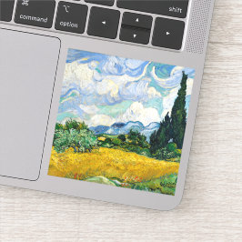 Van Gogh Wheat Field met Cypresses. Impressionisme Sticker