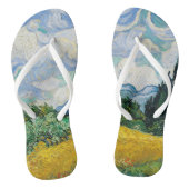 Van Gogh Wheat Field met Cypresses. Impressionisme Teenslippers (Voetbed)
