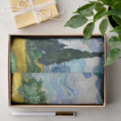 Van Gogh Wheat Field met Cypresses. Impressionisme Tissuepapier (Geschenk)