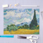 Van Gogh Wheat Field met Cypresses. Impressionisme Tissuepapier (Craft)