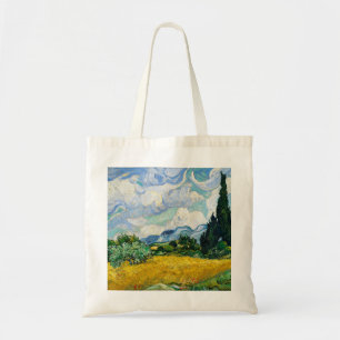 Van Gogh Wheat Field met Cypresses. Impressionisme Tote Bag
