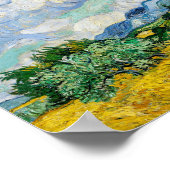 Van Gogh Wheat Field met Cypresses Landscape Poster (Hoek)