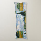  Van Gogh Wheat Field met Cypresses Lichaamskussen (Voorkant Verticaal)