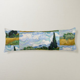  Van Gogh Wheat Field met Cypresses Lichaamskussen