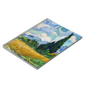 Van Gogh Wheat Field met gepersonaliseerde cyperse Notitieboek (Linkerzijde)