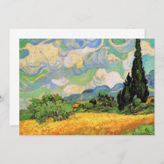 Van Gogh Wheat Field w Cypresses in Haute Galline (Voorkant / Achterkant)