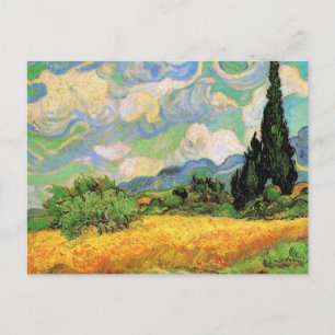 Van Gogh Wheat Field w Cypresses in Haute Galline Briefkaart