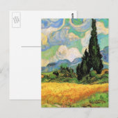 Van Gogh Wheat Field w Cypresses in Haute Galline Briefkaart (Voorkant / Achterkant)