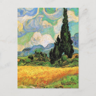 Van Gogh Wheat Field w Cypresses in Haute Galline Briefkaart