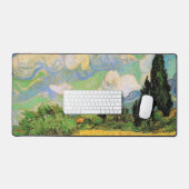 Van Gogh Wheat Field w Cypresses in Haute Galline Bureaumat (Keyboard & Muis)