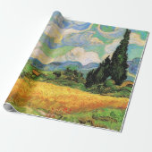 Van Gogh Wheat Field w Cypresses in Haute Galline Cadeaupapier (Uitgerold)