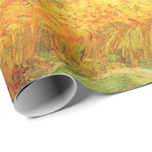 Van Gogh Wheat Field w Cypresses in Haute Galline Cadeaupapier (Rol Hoek)