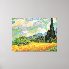 Van Gogh Wheat Field w Cypresses in Haute Galline Canvas Afdruk