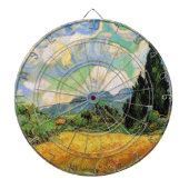 Van Gogh Wheat Field w Cypresses in Haute Galline Dartbord (Voorkant)