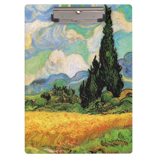 Van Gogh Wheat Field w Cypresses in Haute Galline Klembord (Voorkant)