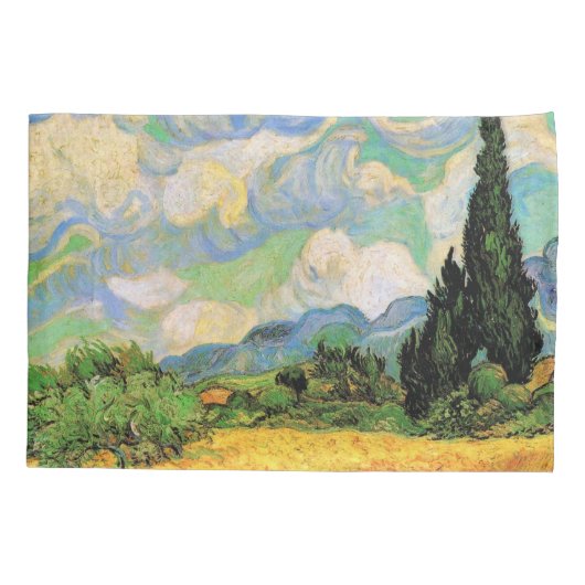 Van Gogh Wheat Field w Cypresses in Haute Galline Kussensloop (Achterkant)