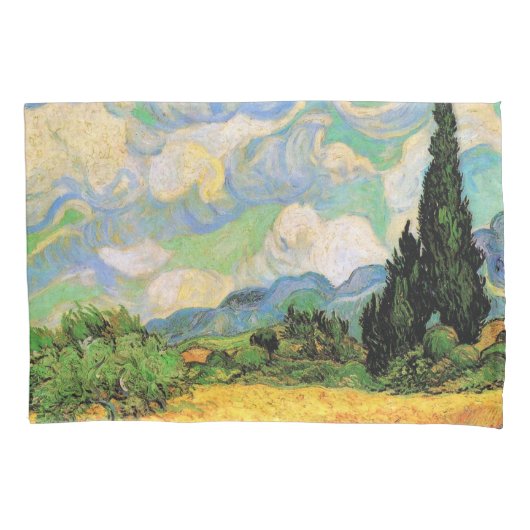 Van Gogh Wheat Field w Cypresses in Haute Galline Kussensloop (Voorkant)