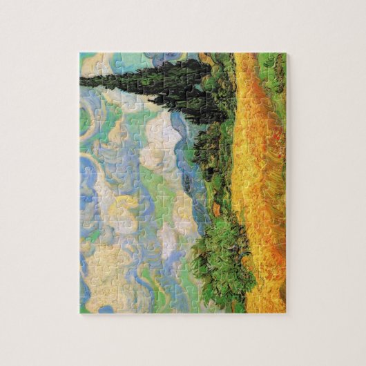 Van Gogh Wheat Field w Cypresses in Haute Galline Legpuzzel (Verticaal)