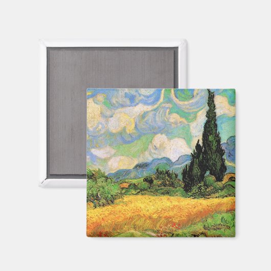 Van Gogh Wheat Field w Cypresses in Haute Galline Magneet (Voorkant / Achterkant)