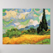 Van Gogh Wheat Field w Cypresses in Haute Galline Poster (Voorkant)