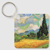 Van Gogh Wheat Field w Cypresses in Haute Galline Sleutelhanger (Voorkant)