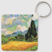 Van Gogh Wheat Field w Cypresses in Haute Galline Sleutelhanger (Achterkant)
