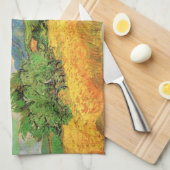 Van Gogh Wheat Field w Cypresses in Haute Galline Theedoek (Quarter Fold)