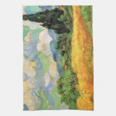 Van Gogh Wheat Field w Cypresses in Haute Galline Theedoek (Verticaal)