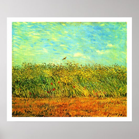 Van Gogh - Wheat Field with a Lark, Poster (Voorkant)