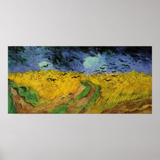 van Gogh - Wheat Field with Crows (1890) Poster (Voorkant)