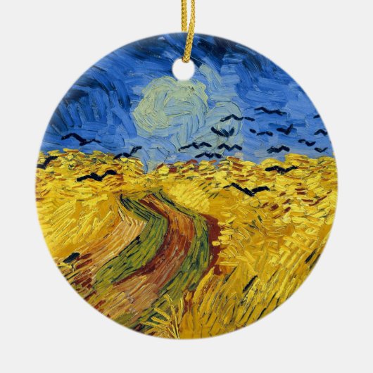 Van Gogh Wheat Fields Famous Impressionism Keramisch Ornament (Voorkant)